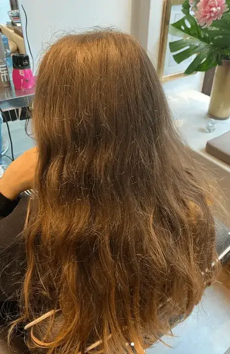 Före platinablond — Bebas Hair & Beauty