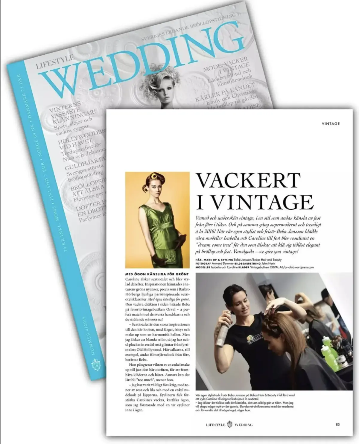 Bröllopsstyling publicerad i lifestyle-magasin — Beba Jonsson